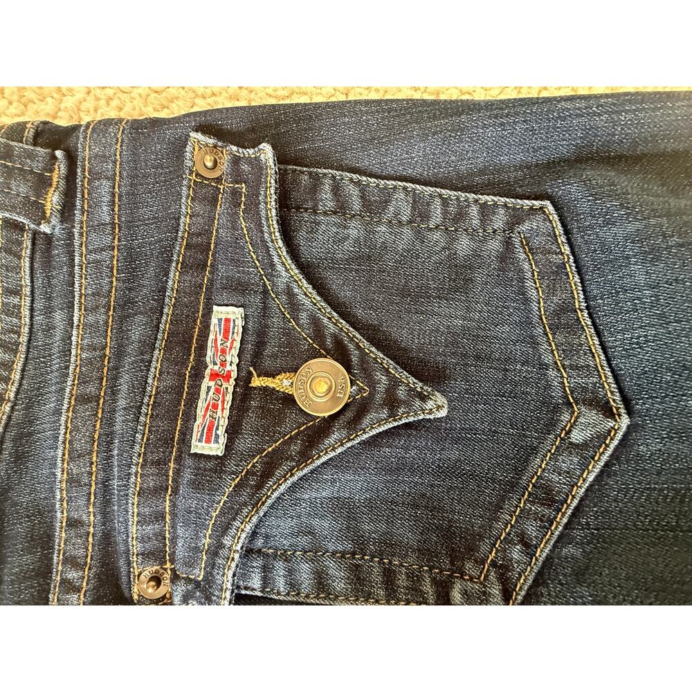 Hudson Jeans Women Dark Wash Bootcut Flap Pocket Stretch Denim Y2K - Picture 3 of 10